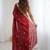 Maroon embellished sequinned satin designer saree