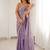 Lavender embellished sequinned satin designer saree