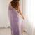 Lavender embellished sequinned satin designer saree