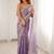 Lavender embellished sequinned satin designer saree