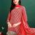 women printed kurta with trousers & with dupatta