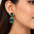 Anti-tarnish jewellery, double stone drop, stud back closure, faceted crystal, statement earrings