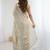 Grey embellished sequinned satin designer saree