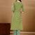 women ethnic motifs printed kurta with trousers & with dupatta