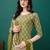 women printed kurta with trousers & with dupatta