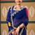 Blue bandhani embroidered poly chiffon designer bandhani saree