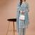 women ethnic motifs printed kurta with trousers & with dupatta