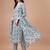 women ethnic motifs printed kurta with trousers & with dupatta