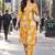 women floral printed pleated kurta with palazzos