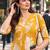 women floral printed pleated kurta with palazzos