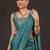 Teal woven design zari silk blend kanjeevaram saree