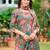 women floral printed regular kurta with trousers & with dupatta