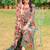 women floral printed regular kurta with trousers & with dupatta