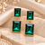 Anti-tarnish jewellery, double stone drop, stud back closure, faceted crystal, statement earrings