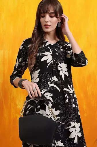 women floral printed regular kurta with palazzos