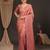 Peach woven design zari silk blend kanjeevaram saree