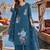 women floral embroidered regular thread work  cotton kurta with palazzos & with dupatta