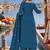 women floral embroidered regular thread work  cotton kurta with palazzos & with dupatta