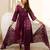 women ethnic motifs dyed regular kurta with trousers & with dupatta