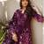women ethnic motifs dyed regular kurta with trousers & with dupatta