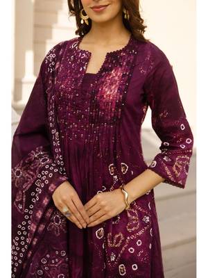 women ethnic motifs dyed regular kurta with trousers & with dupatta 7