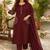 women ethnic motifs embroidered regular thread work  cotton kurta with trousers & with