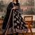 women ethnic motifs printed panelled mirror work kurta with trousers & with dupatta