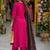 women ethnic motifs empire mirror work  cotton kurta with palazzos & with dupatta
