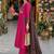 women ethnic motifs empire mirror work  cotton kurta with palazzos & with dupatta