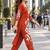 women ethnic motifs printed regular kurta with trousers