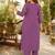 women ethnic motifs embroidered regular thread work  cotton kurta with trousers & with