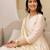ethnic motifs printed angrakha  silk kurta with trousers & with dupatta