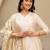 ethnic motifs printed angrakha  silk kurta with trousers & with dupatta