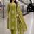 women ethnic motifs printed regular  cotton kurta with trousers & with dupatta