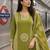 women ethnic motifs printed regular  cotton kurta with trousers & with dupatta