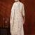 women ethnic motifs embroidered empire thread work  silk kurta with trousers & with dupatta
