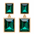 Anti-tarnish jewellery, double stone drop, stud back closure, faceted crystal, statement earrings