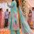 women floral printed regular thread work kurta with palazzos & with dupatta