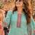 women floral printed regular thread work kurta with palazzos & with dupatta