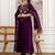 women ethnic motifs embroidered empire sequinned kurta with trousers & with dupatta
