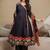 women ethnic motifs printed angrakha  cotton kurta with trousers & with dupatta