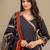 women ethnic motifs printed angrakha  cotton kurta with trousers & with dupatta