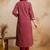 women printed regular mirror work  cotton kurta with trousers & with dupatta