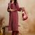 women printed regular mirror work  cotton kurta with trousers & with dupatta
