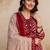 women printed regular mirror work  cotton kurta with trousers & with dupatta
