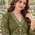 women ethnic motifs printed regular mirror work  cotton kurta with palazzos & with dupatta