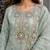women floral printed regular mirror work kurta with trousers & with dupatta