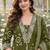 women ethnic motifs printed regular thread work  cotton kurta with trousers & with dupatta