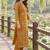 women ethnic motifs printed regular mirror work  cotton kurta with trousers & with dupatta