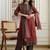 women ethnic motifs printed regular  cotton kurta with trousers & with dupatta